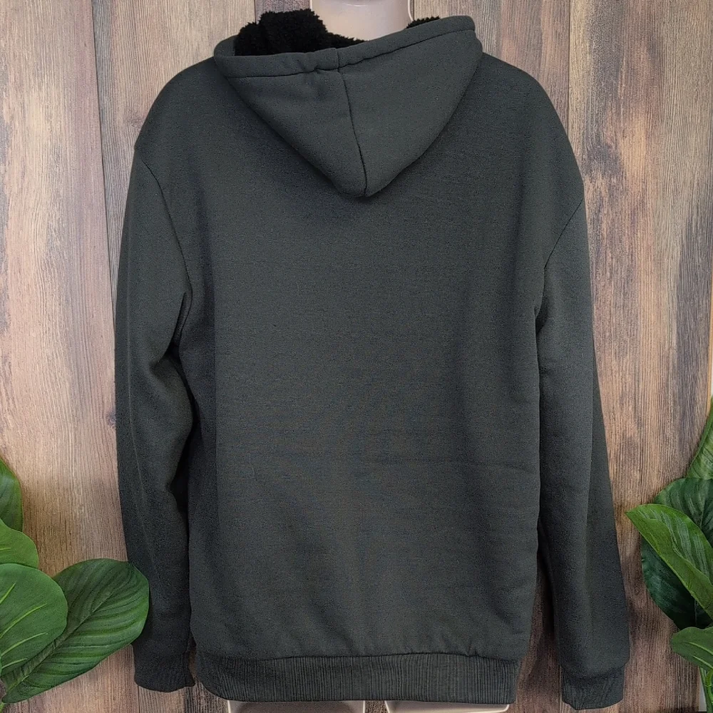 Big Ball Sports Men's Zip-Up Fleece Lined Hoodie Jacket L           P310